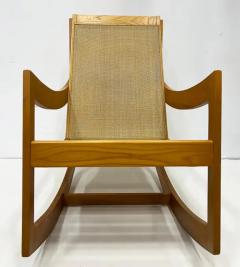  Paoli Chair Company 1950s Paoli Chair Company Mid century Rocking Chair Cane and Wood - 4032078