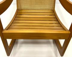  Paoli Chair Company 1950s Paoli Chair Company Mid century Rocking Chair Cane and Wood - 4032090