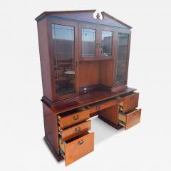  Paoli Inc Paoli Mahogany Desk with an Etched Glass Lighted Hutch - 4319573