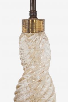  Paolo Venini and Giacomo Cappellin Paolo Venini Braided Diamointe Table lamp for Venini Italy 1940c  - 4585434