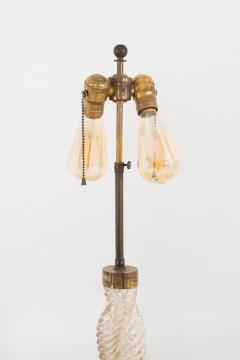  Paolo Venini and Giacomo Cappellin Paolo Venini Braided Diamointe Table lamp for Venini Italy 1940c  - 4585437