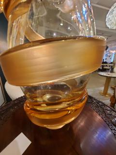  Paolo Venini and Giacomo Cappellin Signed and Dated Scarpa Murano Pale Amber Vase for Venini - 3430957