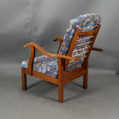  Parker Knoll Parker Knoll Mid Century English Arts Crafts Style Oak Reclining Armchair - 4185791