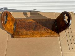  Parkins Gotto Parkins and Gotto Burlwood and Brass Gliding Book Stand With Cameos - 4375899