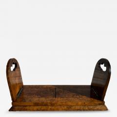  Parkins Gotto Parkins and Gotto Burlwood and Brass Gliding Book Stand With Cameos - 4379355