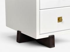  Parzinger Originals Tommi Parzinger Double Commode White Lacquer Brass USA 1950s - 4644512