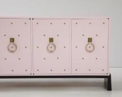  Parzinger Originals Tommi Parzinger Shell Pink Lacquer Brass Credenza - 3447367