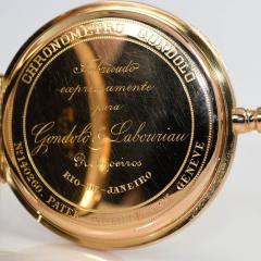  Patek Philippe Co 18K Yellow Gold Patek Philippe Chronometer Gondolo Pocket Watch - 4525689