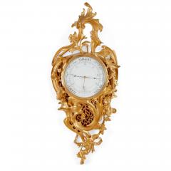  Paul Gravelin Louis Marti et Cie Louis XV Rococo style clock and barometer set by Gravelin - 2965558