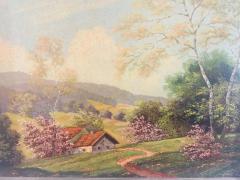  Paul Kujal 1900s Oil on Board Impressionstic Landscape Painting Signed Paul Kujal - 2873445
