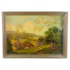 Paul Kujal 1900s Oil on Board Impressionstic Landscape Painting Signed Paul Kujal - 2873447