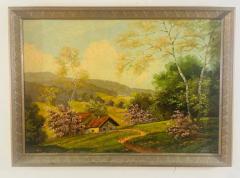  Paul Kujal 1900s Oil on Board Impressionstic Landscape Painting Signed Paul Kujal - 2873448