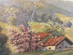  Paul Kujal 1900s Oil on Board Impressionstic Landscape Painting Signed Paul Kujal - 2873475