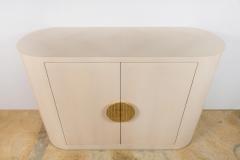  Paul Marra Design Italian Inspired 1970s Style Rounded Two Door Cabinet - 1337762