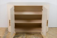  Paul Marra Design Italian Inspired 1970s Style Rounded Two Door Cabinet - 1337763
