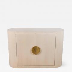  Paul Marra Design Italian Inspired 1970s Style Rounded Two Door Cabinet - 1368776
