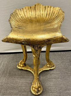  Pauly Co 19th Century Grotto Fantasy Stool Swivel Italian Gilt Gold CIE Pauly Manner - 2489412