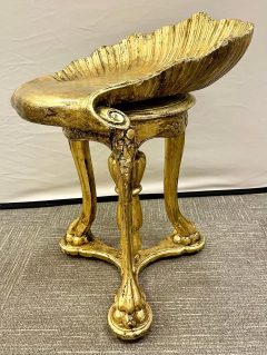  Pauly Co 19th Century Grotto Fantasy Stool Swivel Italian Gilt Gold CIE Pauly Manner - 2489458