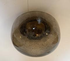  Peill Putzler 1960s Peill and Putzler Smoked Glass German Mid Century Flush Lamp - 4486690