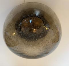  Peill Putzler 1960s Peill and Putzler Smoked Glass German Mid Century Flush Lamp - 4486691