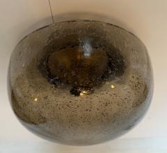  Peill Putzler 1960s Peill and Putzler Smoked Glass German Mid Century Flush Lamp - 4486693
