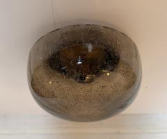  Peill Putzler 1960s Peill and Putzler Smoked Glass German Mid Century Flush Lamp - 4486694