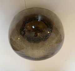  Peill Putzler 1960s Peill and Putzler Smoked Glass German Mid Century Flush Lamp - 4486698