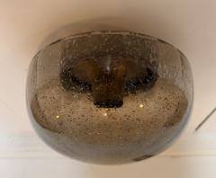  Peill Putzler 1960s Peill and Putzler Smoked Glass German Mid Century Flush Lamp - 4486700