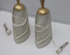  Peill Putzler 1970s Peill Putzler Art Glass And Brass Table Lamps - 2975454