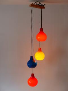  Peill Putzler Amazing Four Flamed Cascading Pendant Lamp by Peill Putzler Germany 1970s - 3243222