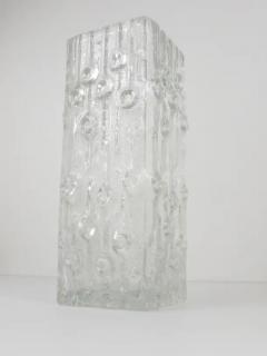  Peill Putzler Big Op Art Ice Glass Floor Vase by Peill Putzler Mid Century Germany 1970s - 4042246