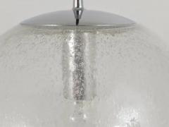  Peill Putzler Large Peil Putzler Bubble Glass and Chrome Globe Pendant Lamp Germany 1970s - 4052602