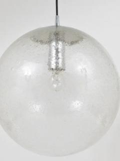  Peill Putzler Large Peil Putzler Bubble Glass and Chrome Globe Pendant Lamp Germany 1970s - 4052632