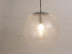  Peill Putzler Large Peil Putzler Bubble Glass and Chrome Globe Pendant Lamp Germany 1970s - 4052633