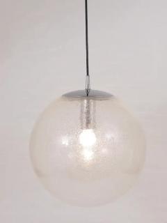  Peill Putzler Large Peil Putzler Bubble Glass and Chrome Globe Pendant Lamp Germany 1970s - 4052646