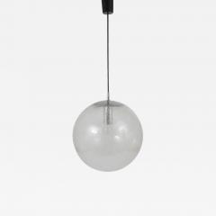  Peill Putzler Large Peil Putzler Bubble Glass and Chrome Globe Pendant Lamp Germany 1970s - 4056589