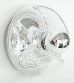  Peill Putzler Modernist Clear Glass Wave Sconces - 890074