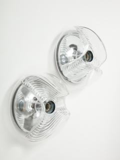  Peill Putzler Pair of Extra Large Peill Putzler Wave Lights Sconces - 1924686