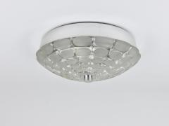  Peill Putzler Peill Putzer Large Round Op Art Glass Sconce Wall Lamp Flush Mount 1970s - 4645221