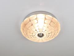  Peill Putzler Peill Putzer Large Round Op Art Glass Sconce Wall Lamp Flush Mount 1970s - 4645222