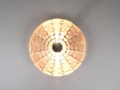  Peill Putzler Peill Putzer Large Round Op Art Glass Sconce Wall Lamp Flush Mount 1970s - 4645226
