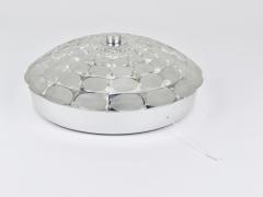  Peill Putzler Peill Putzer Large Round Op Art Glass Sconce Wall Lamp Flush Mount 1970s - 4645234