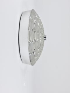  Peill Putzler Peill Putzer Large Round Op Art Glass Sconce Wall Lamp Flush Mount 1970s - 4645237