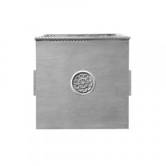  Pennoyer Newman Rope Edge Square Planter with Medallion on Four Sides - 4222352