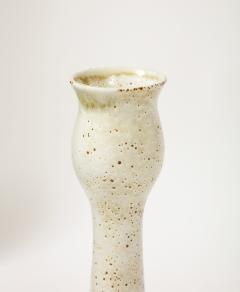  Pentik Tulip Shaped Vase in a White and Speckled Brown Glaze by Pentik Finland - 3087925