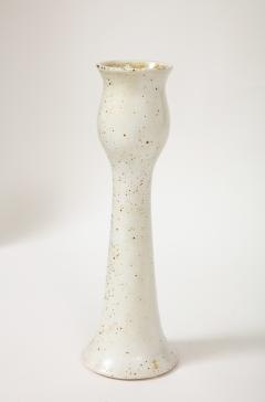  Pentik Tulip Shaped Vase in a White and Speckled Brown Glaze by Pentik Finland - 3087927