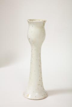  Pentik Tulip Shaped Vase in a White and Speckled Brown Glaze by Pentik Finland - 3087932