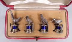  Percy Edwards Co English Edwardian Sterling Silver Game Bird Place Card Holders 1908 - 4416658