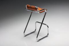  Perriand Perriand Style Les Arc Cognac Leather Barstools 1960s - 2886182