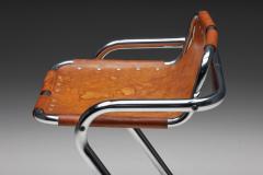  Perriand Perriand Style Les Arc Cognac Leather Barstools 1960s - 2886188